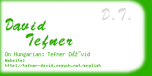 david tefner business card